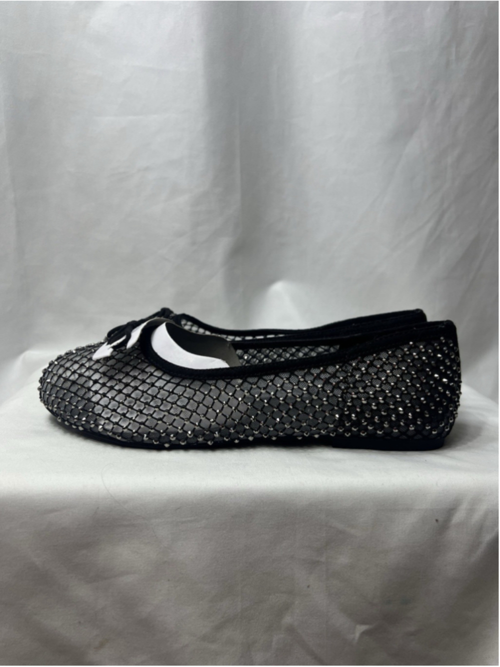 Torrid Women’s Black Embellished Mesh Ballet Flat 10.5WW Casual Party Festive - Picture 8 of 10
